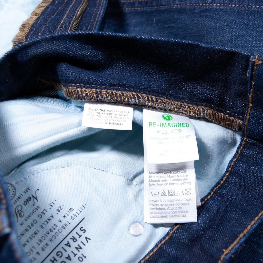 J.Crew Denim 10" Vintage Straight Leg Dark Wash Jean Women Size 28 6 Re Imagined - Picture 5 of 13